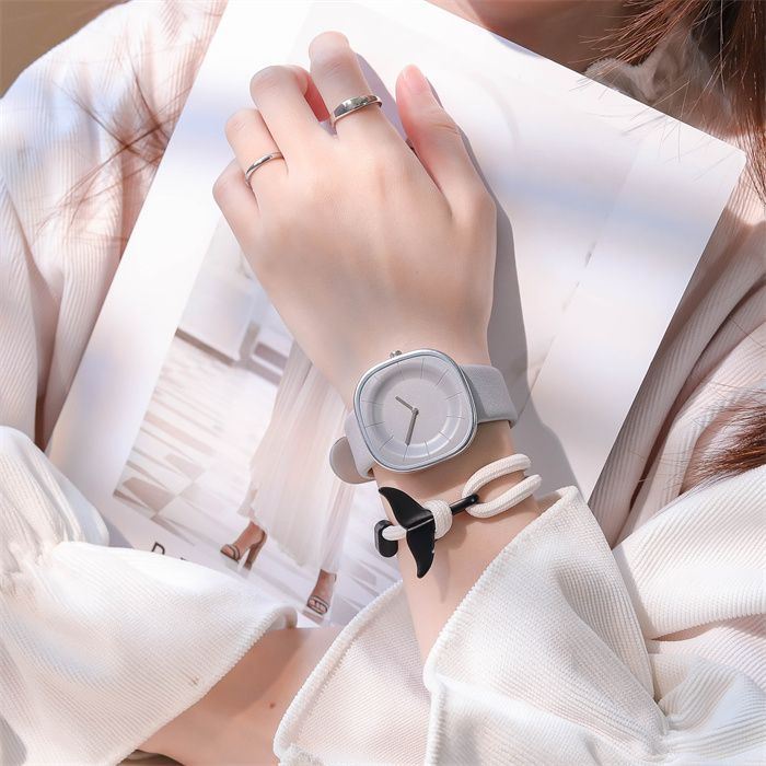 Korean Minimalist Design Watch Female Student Cross-border Hot Niche Square Good-looking Creative Fashion Couple's Watch