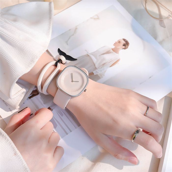 Korean Minimalist Design Watch Female Student Cross-border Hot Niche Square Good-looking Creative Fashion Couple's Watch