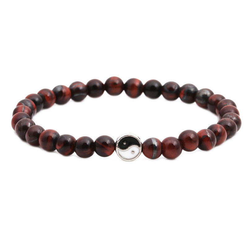 Bagua Bracelet Volcanic Stone Tiger's Eye Beads