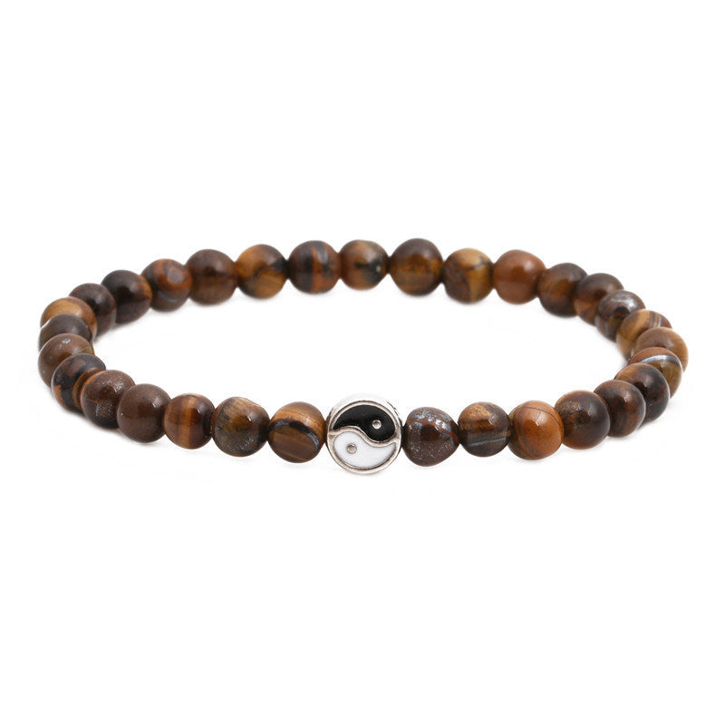 Bagua Bracelet Volcanic Stone Tiger's Eye Beads