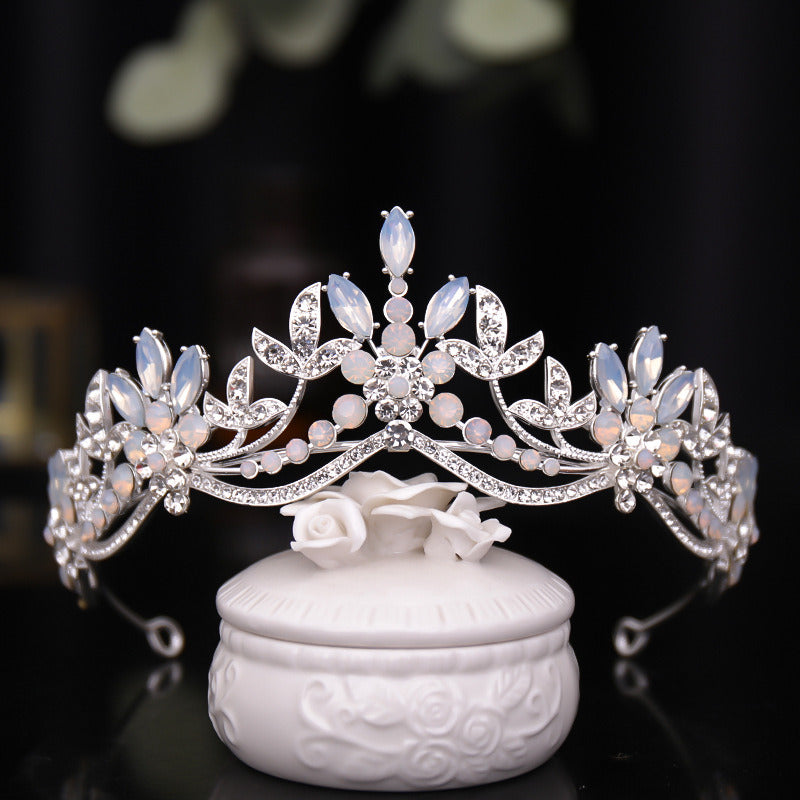 New Crown Tiara Rhinestone Horse Eye Dot Diamond Princess Crown Hair Accessories