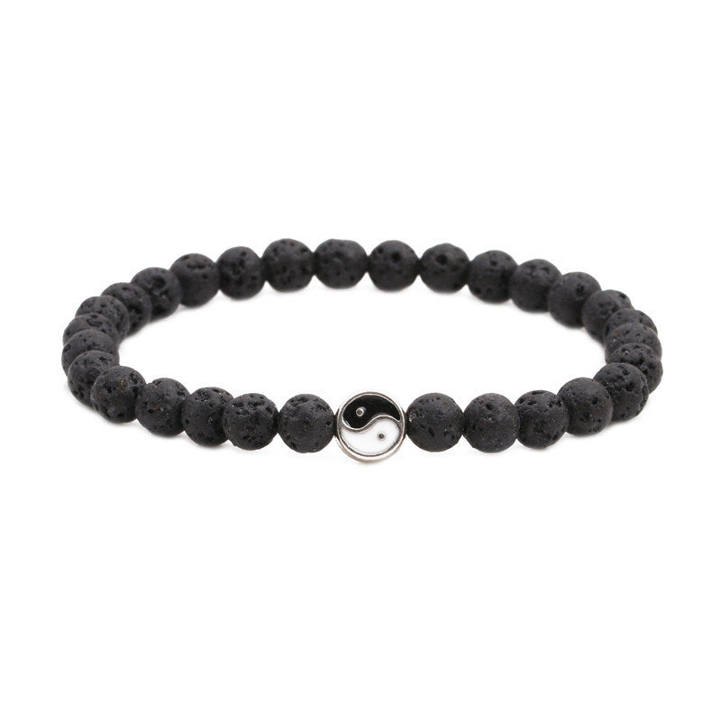 Bagua Bracelet Volcanic Stone Tiger's Eye Beads