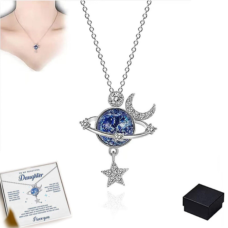 Women's Simple Fantasy Universe Planet Light Luxury Necklace