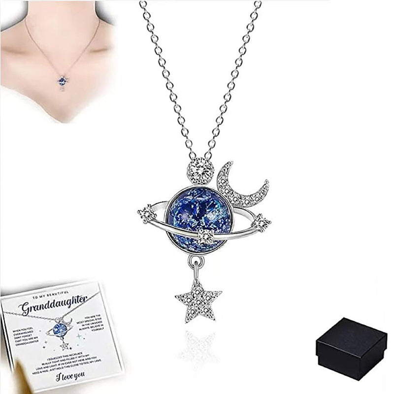 Women's Simple Fantasy Universe Planet Light Luxury Necklace