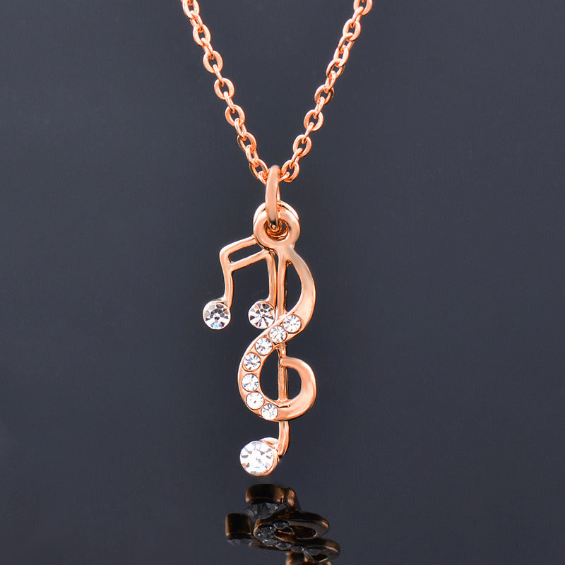 Musical Note Pendant Female Clavicle Chain