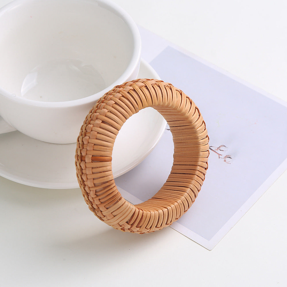 Straw Woven Vintage Circle Bracelet