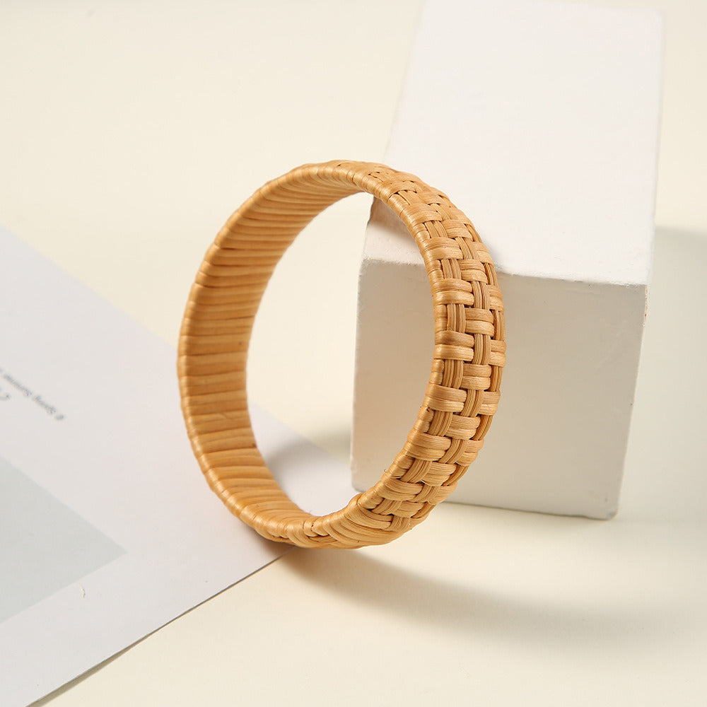 Straw Woven Vintage Circle Bracelet