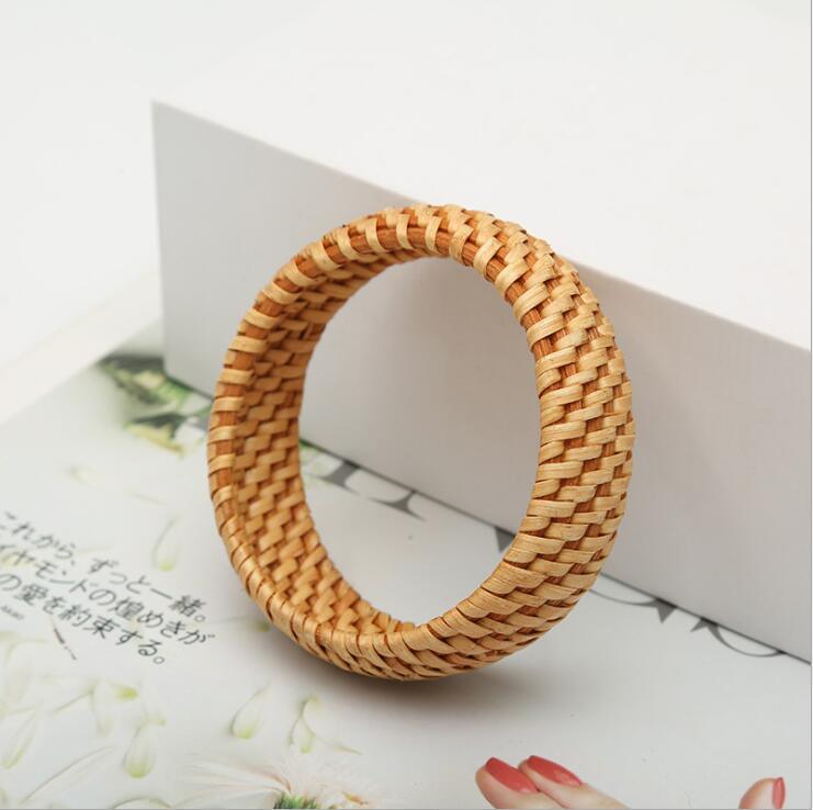 Straw Woven Vintage Circle Bracelet