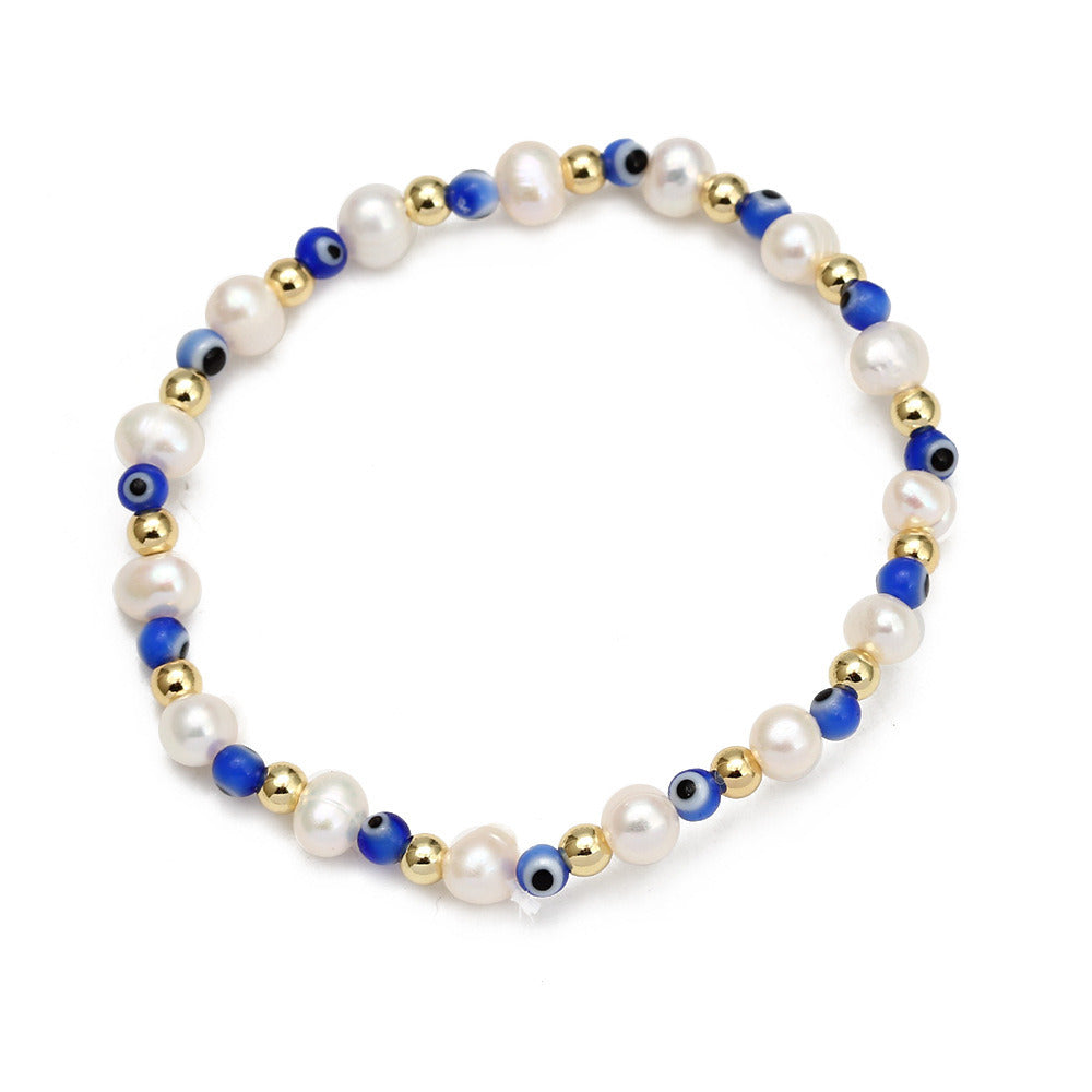 Women's New Eye Beads Bracelet Suit