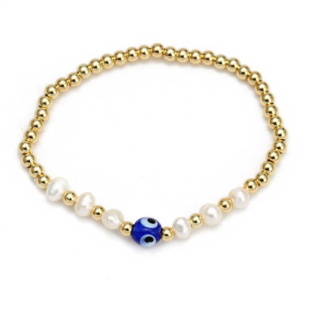 Women's New Eye Beads Bracelet Suit