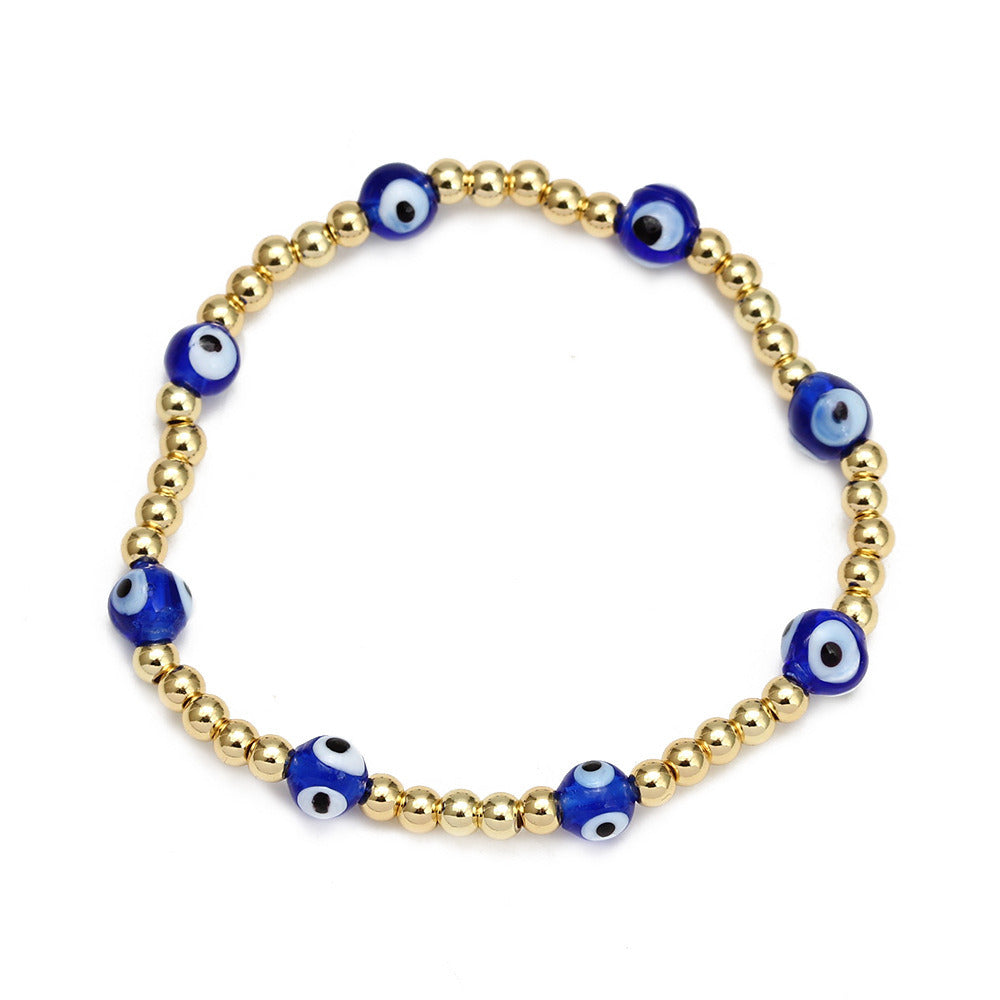 Women's New Eye Beads Bracelet Suit