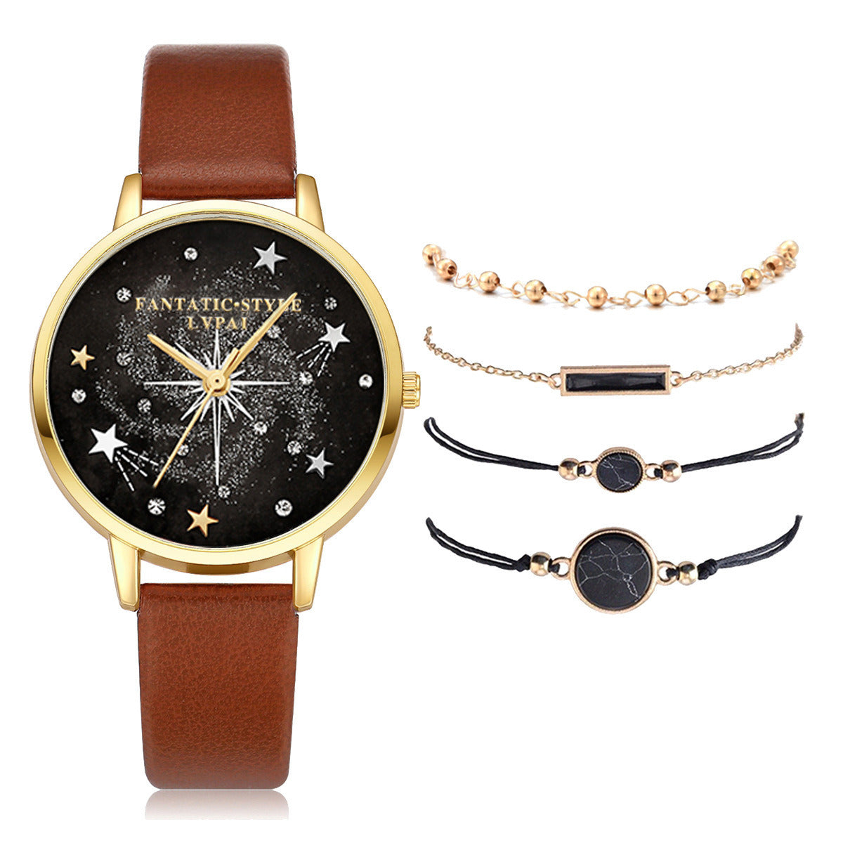 Starry Sky Female Watch Bracelet Combination Set