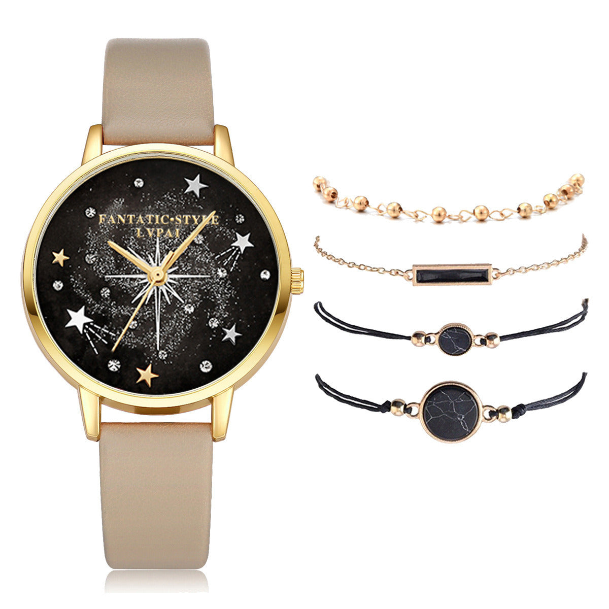 Starry Sky Female Watch Bracelet Combination Set