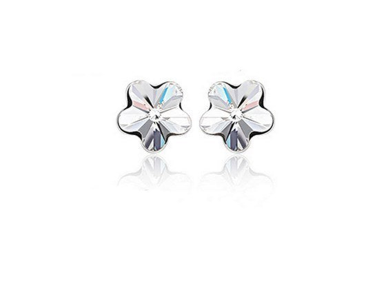 Women's Korean-style Plum Crystal Stud Earrings