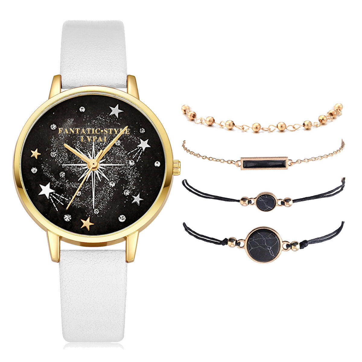 Starry Sky Female Watch Bracelet Combination Set