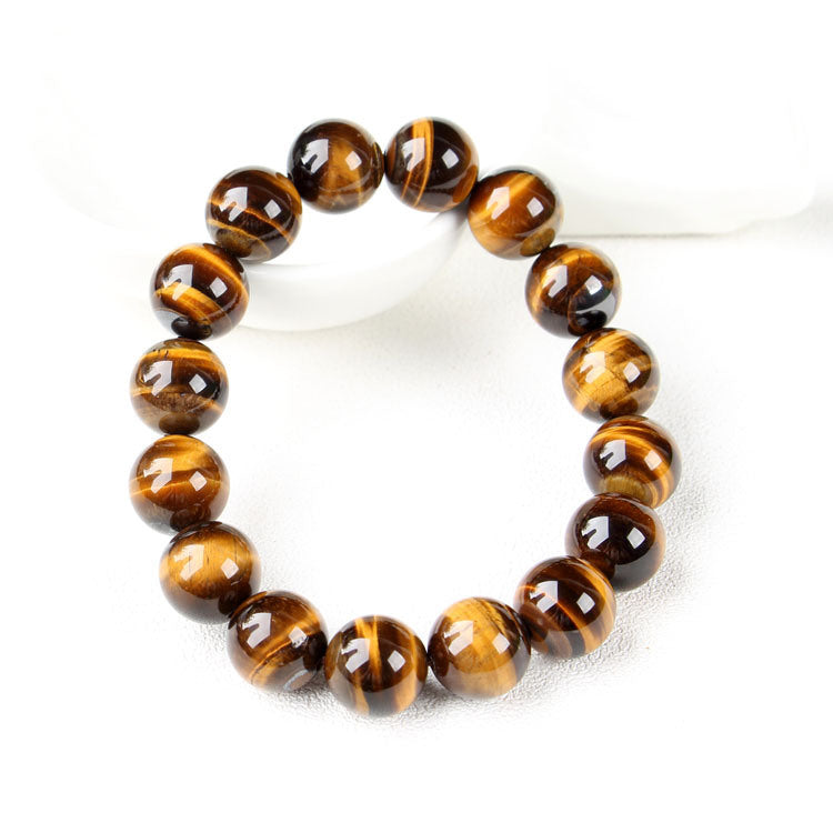 Yellow Tiger Eye Stone Bracelet Tiger Eye Single Circle Hand String