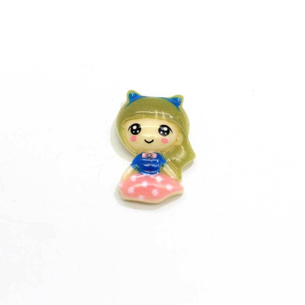 Cute Cartoon Resin Princess Girl Patch Diy Handmade Hair Ring And Hairpins Accessories Phone Case Decorative Material