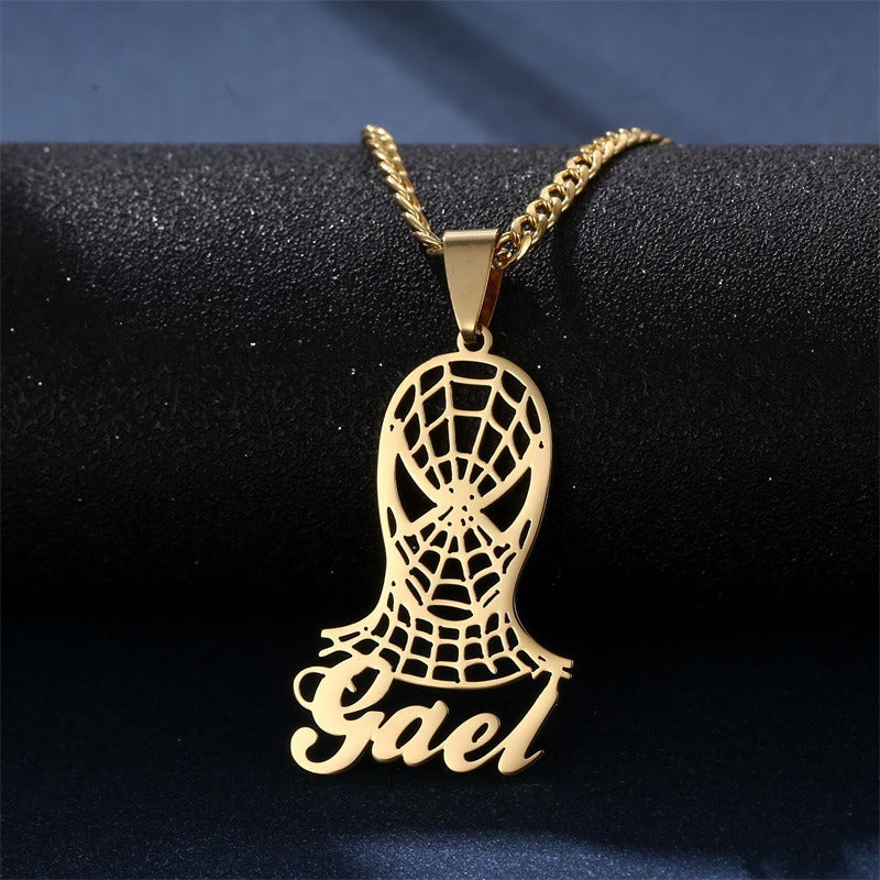 Stainless Steel Cartoon Character Name Necklace