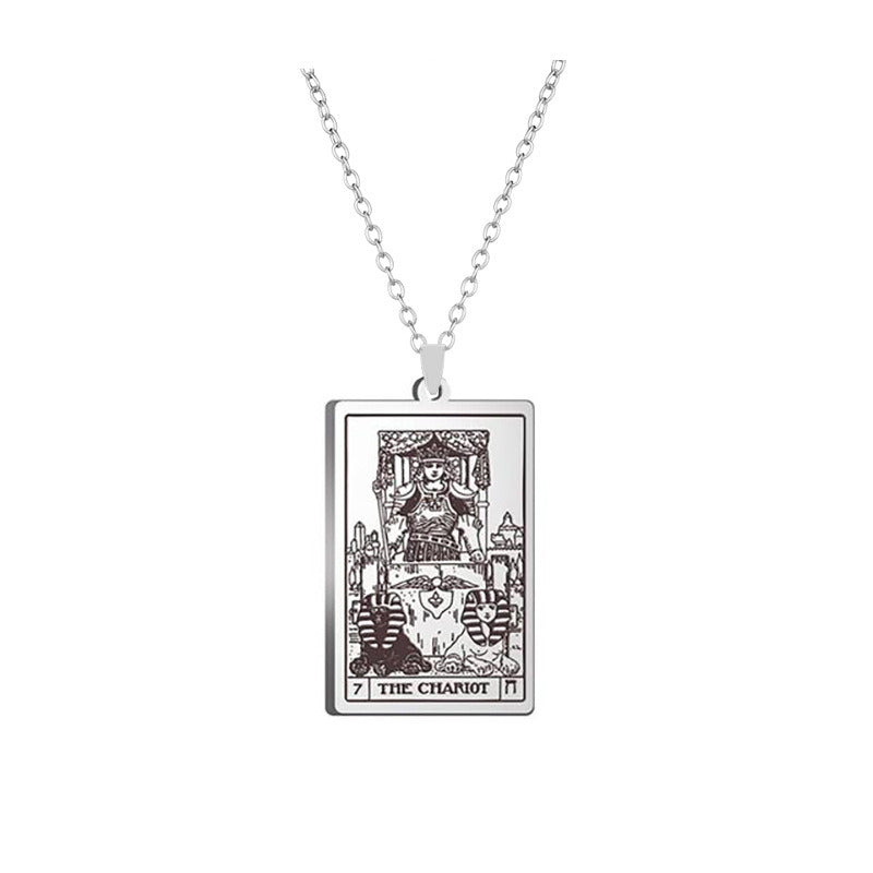 Alloy Electroplated Tarot Necklace