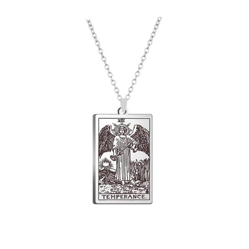 Alloy Electroplated Tarot Necklace