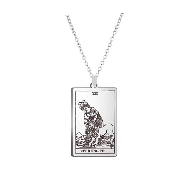 Alloy Electroplated Tarot Necklace