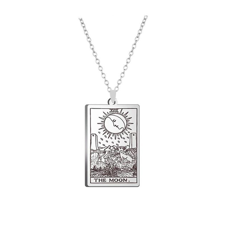 Alloy Electroplated Tarot Necklace