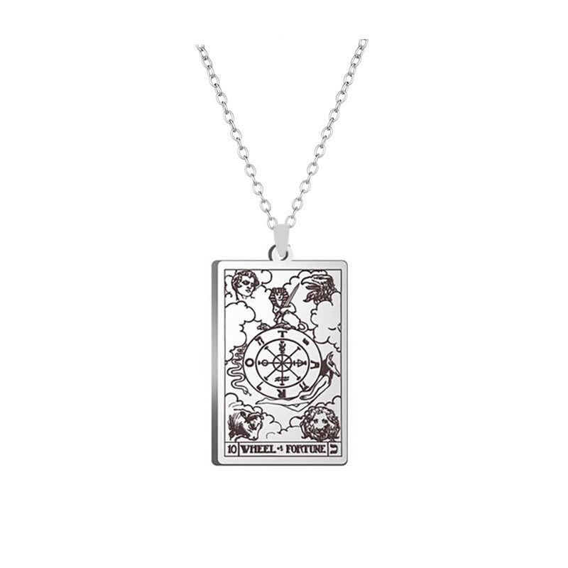 Alloy Electroplated Tarot Necklace