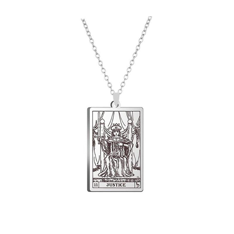 Alloy Electroplated Tarot Necklace