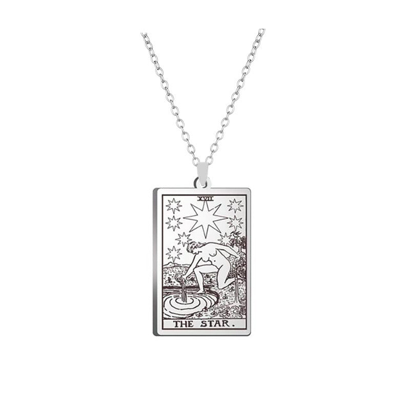 Alloy Electroplated Tarot Necklace