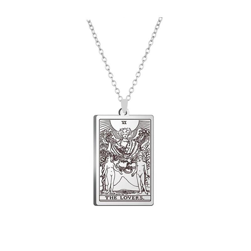 Alloy Electroplated Tarot Necklace