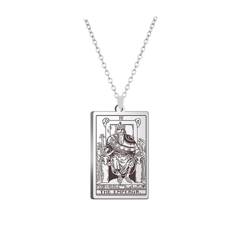 Alloy Electroplated Tarot Necklace