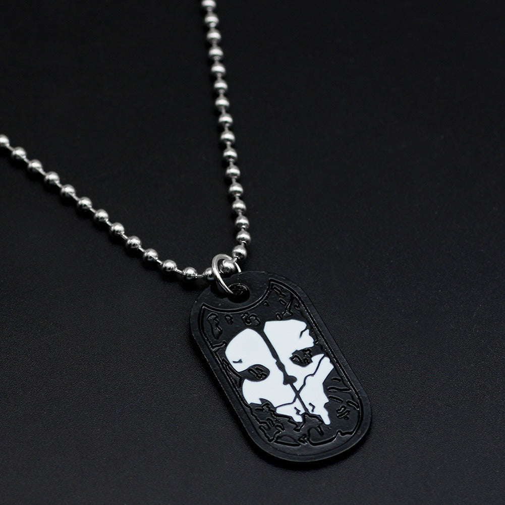 Titanium Steel Antique Skull Brand Necklace