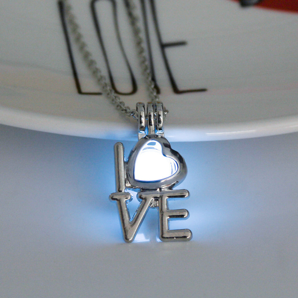 Personalized Valentine's Day LOVE Multi-color Luminous Necklace