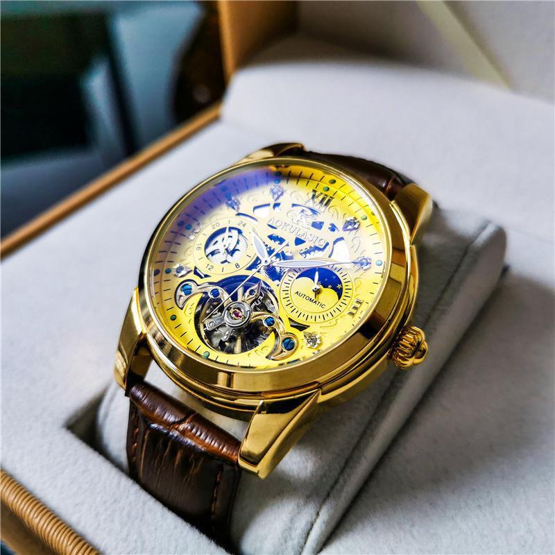 Fashion Men's Waterproof Tourbillon Fully Automatic Mechanical Watch