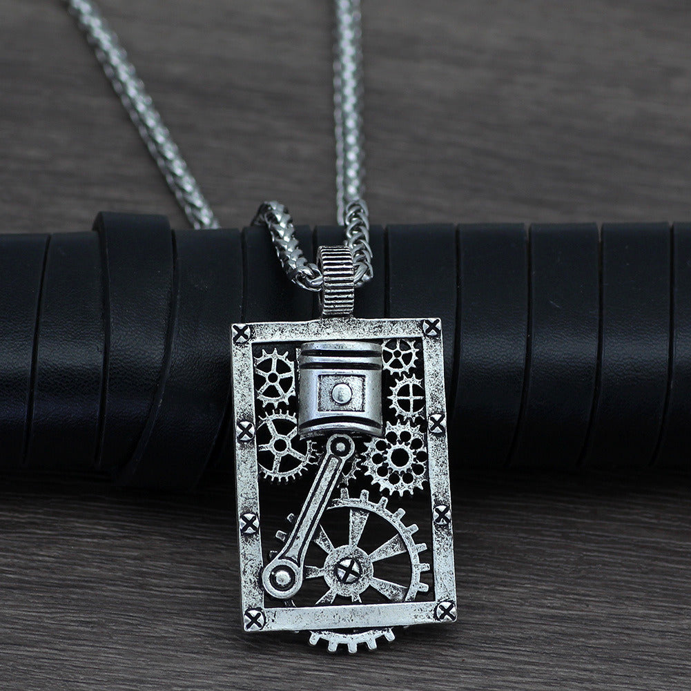 New Hot Sale Nordic Mechanical Gear Pendant Necklace Punk Popular Necklace Vintage Men's Necklace