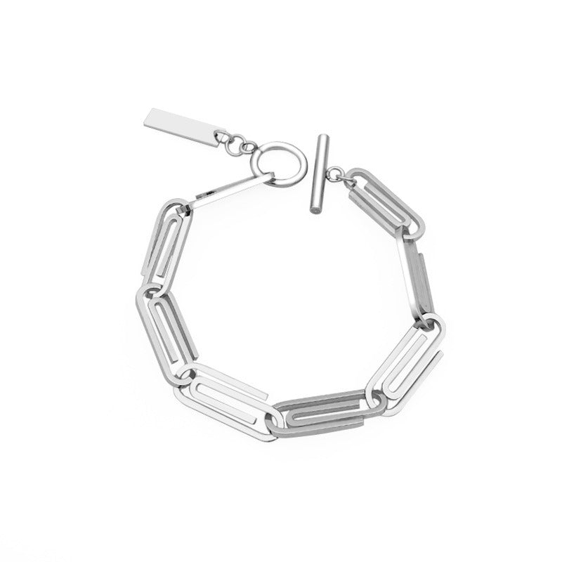 Men's And Women's Fashion Titanium Steel Geometric Bracelet