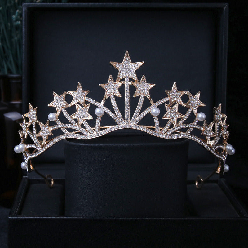 Hair Accessories Inlaid With Crystal Princess Crown