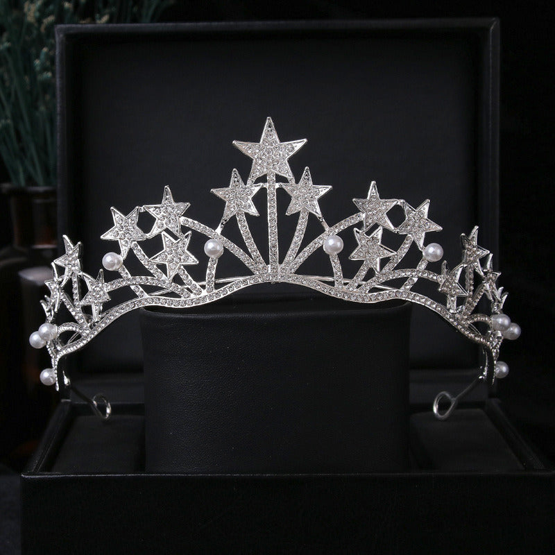 Hair Accessories Inlaid With Crystal Princess Crown