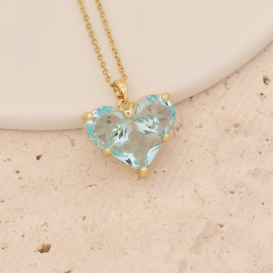 Ice Flower Blue Love Pendant Personality Butterfly Necklace