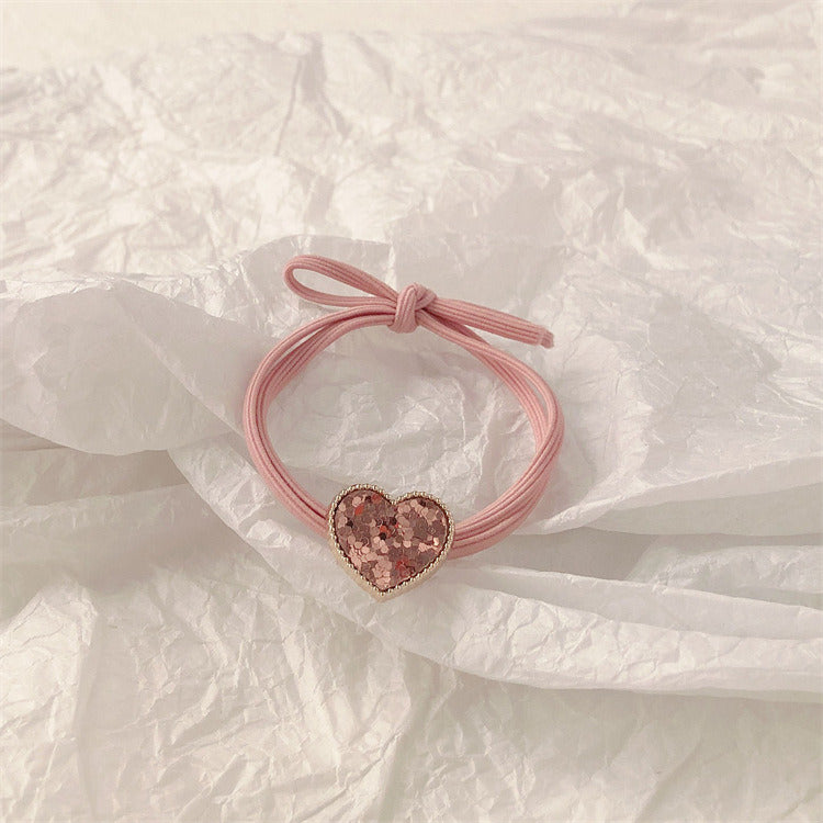 Sweet Cute XINGX Girl's Heart Hair Rope Hair Rubber Band Korean Hair Accessories