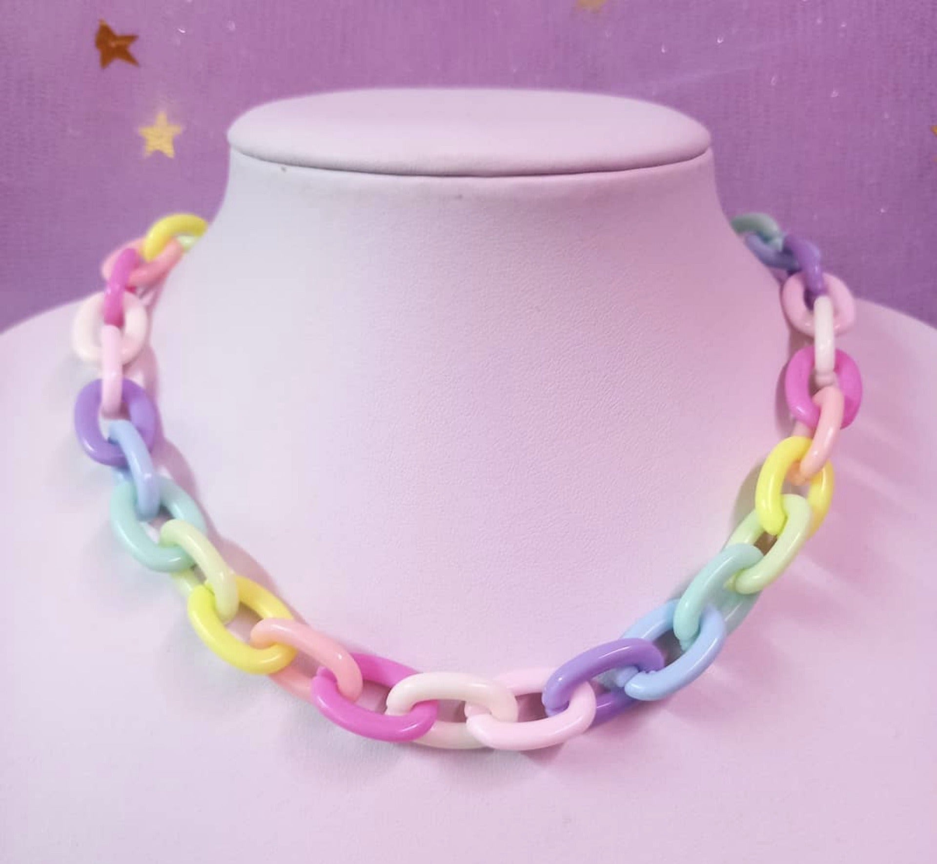 Women's Rainbow Acrylic Necklace