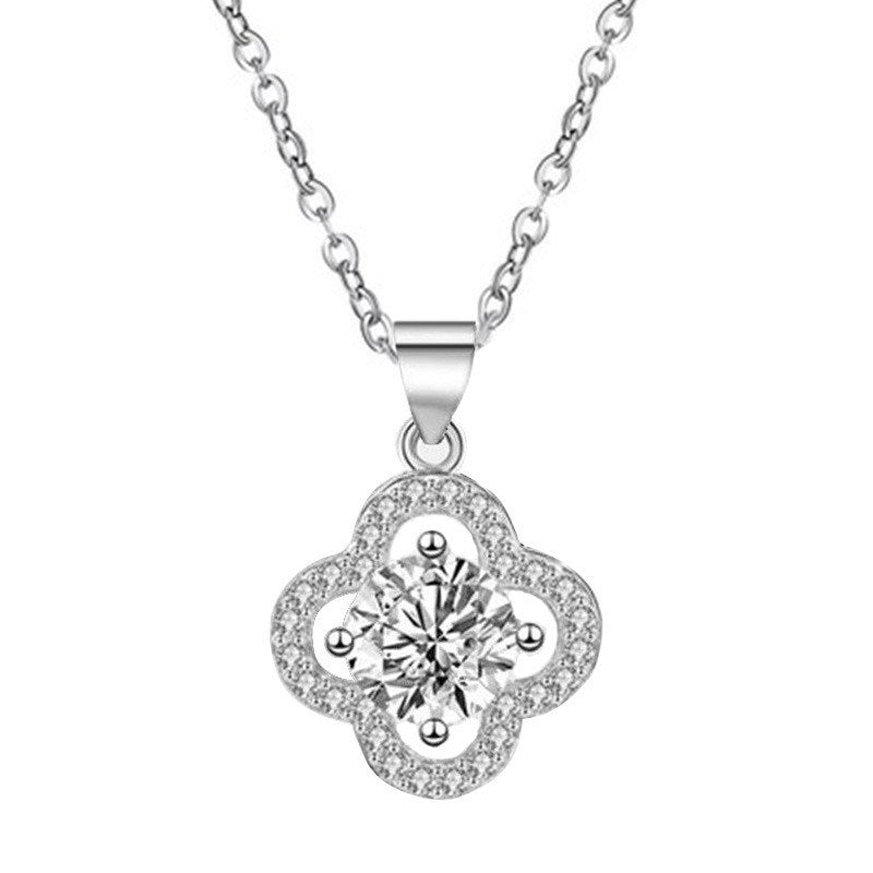 Bowknot Diamond Inlaid Zircon Necklace