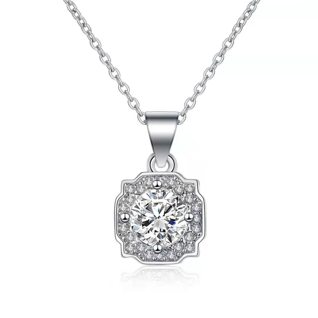 Bowknot Diamond Inlaid Zircon Necklace