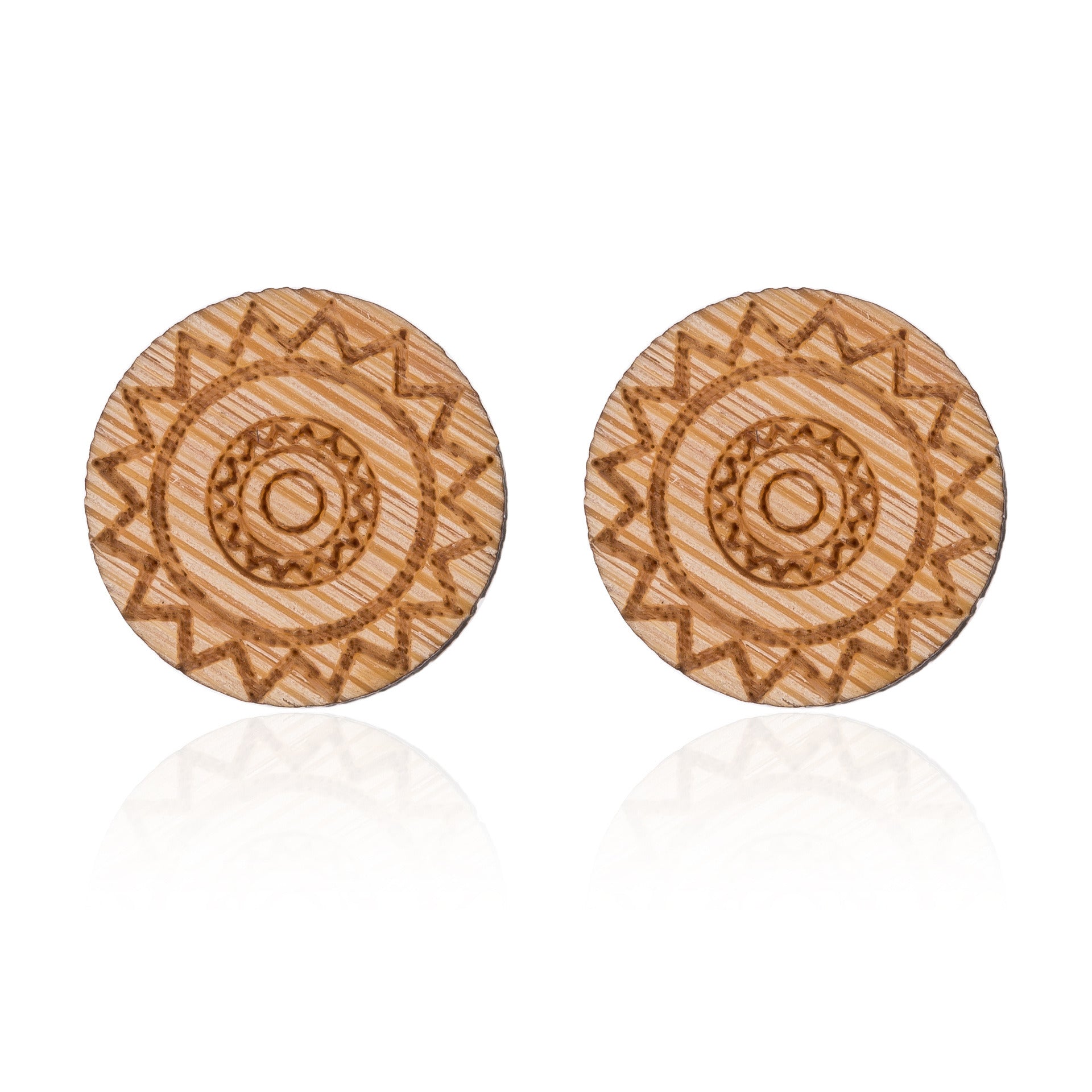 New Vintage Small Animal Plant Wooden Stud Earrings For Girls Simple Stud Earrings