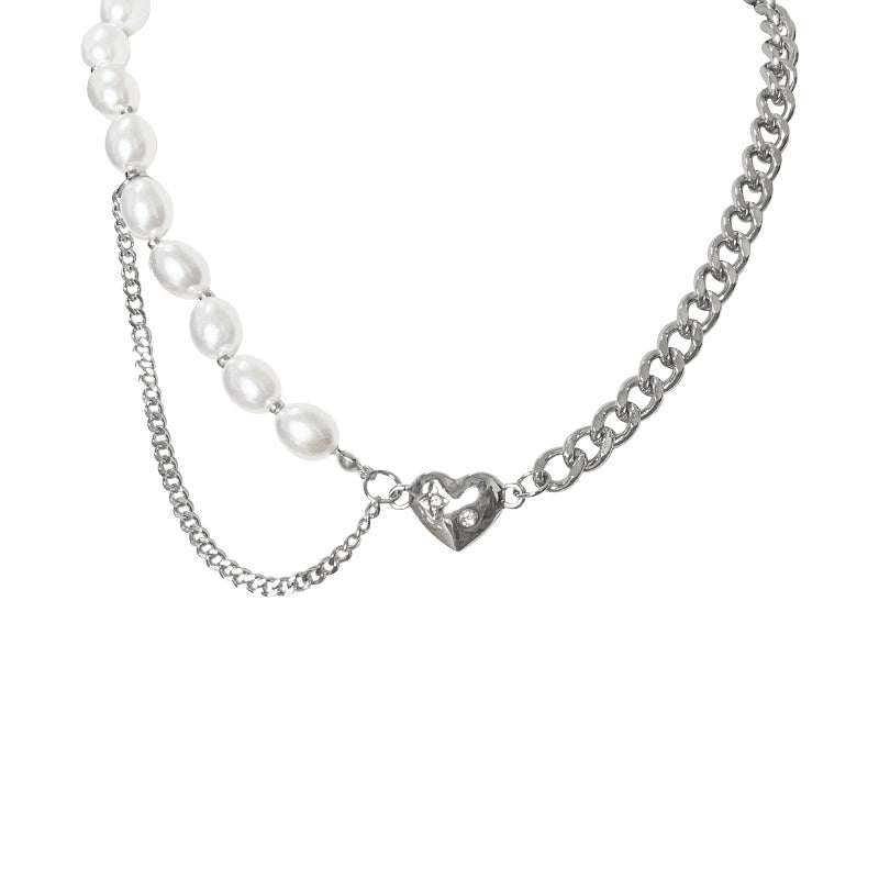 Women's Pearl Splicing Love Necklace