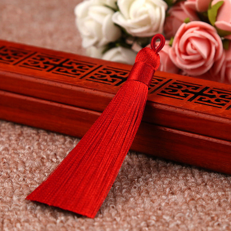 Chinese Knot Bookmark Polyester Faux Ice Silk Coil Tassel Tassels