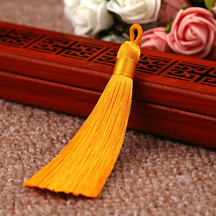 Chinese Knot Bookmark Polyester Faux Ice Silk Coil Tassel Tassels