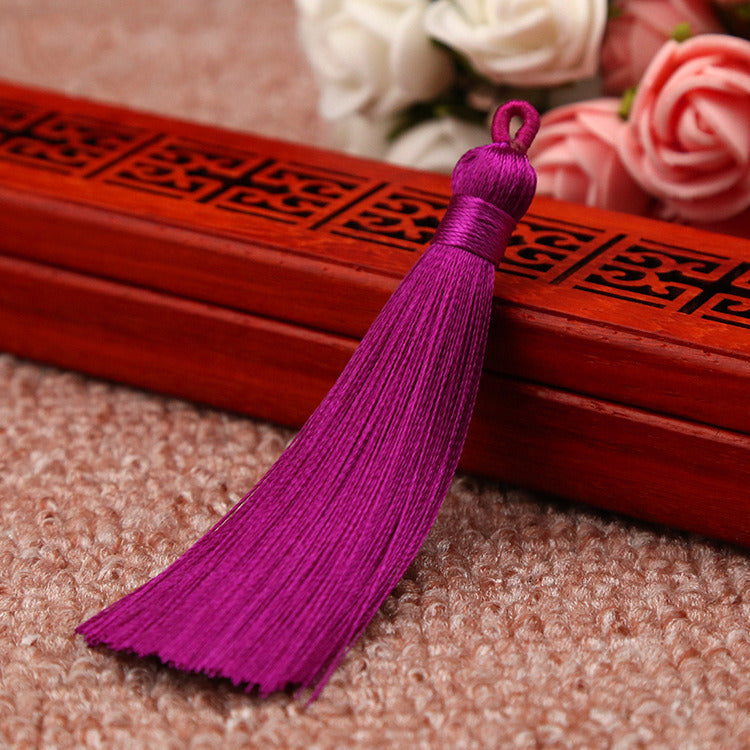 Chinese Knot Bookmark Polyester Faux Ice Silk Coil Tassel Tassels