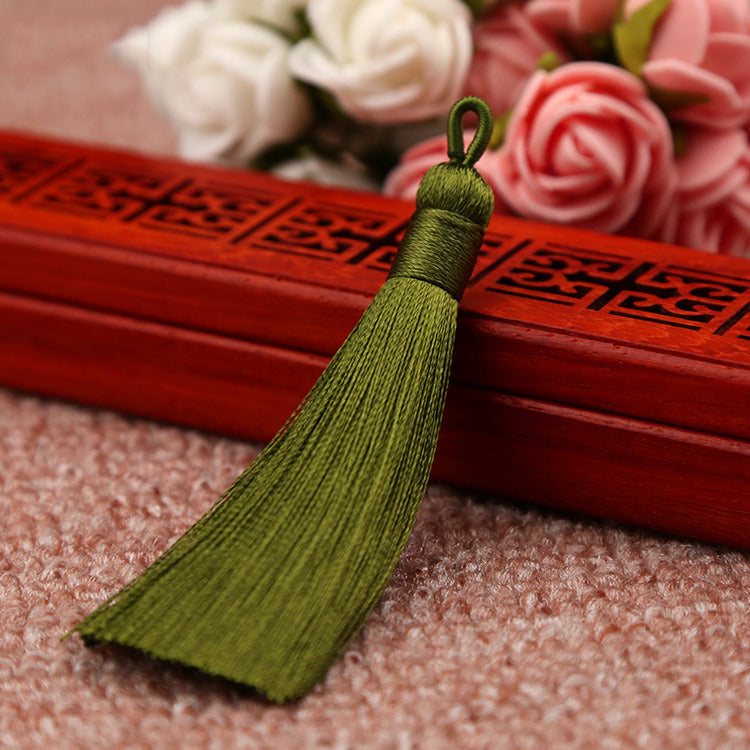 Chinese Knot Bookmark Polyester Faux Ice Silk Coil Tassel Tassels