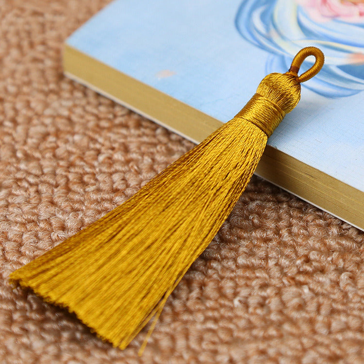 Chinese Knot Bookmark Polyester Faux Ice Silk Coil Tassel Tassels